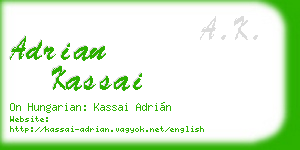 adrian kassai business card