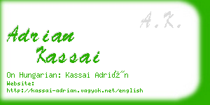 adrian kassai business card